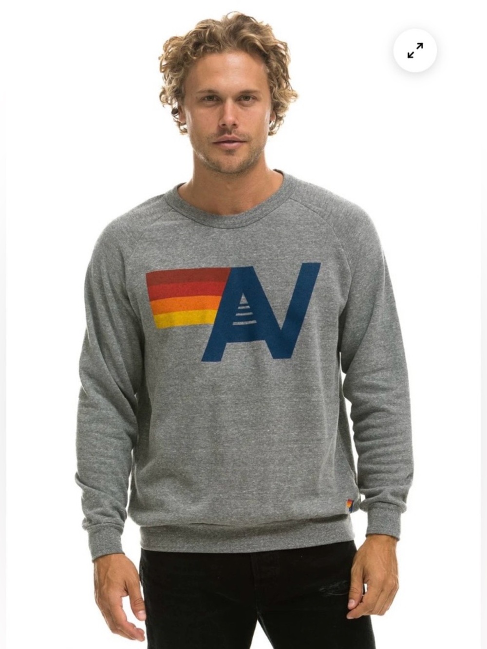 Aviator Nation NWT Logo Sweatshirt Heather Grey XS - Picture 10 of 11